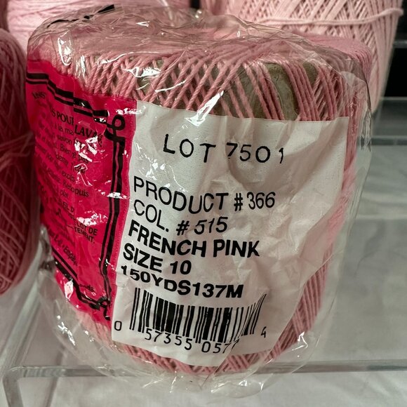 Crochet Thread 8 Assorted Pink Spools Mary Maxium Heritage Sz 10 Vintage - Picture 7 of 7